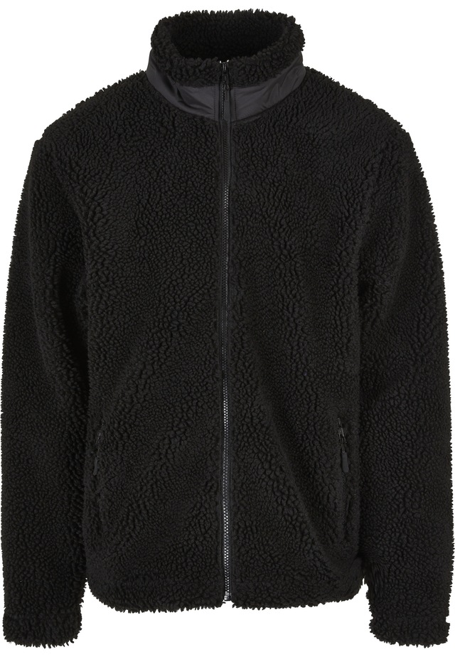 URBAN CLASSICS Winterjacke »Urban Classics Herren Basic Sherpa Jacket« 1 Stk. tlg. ohne Kapuze