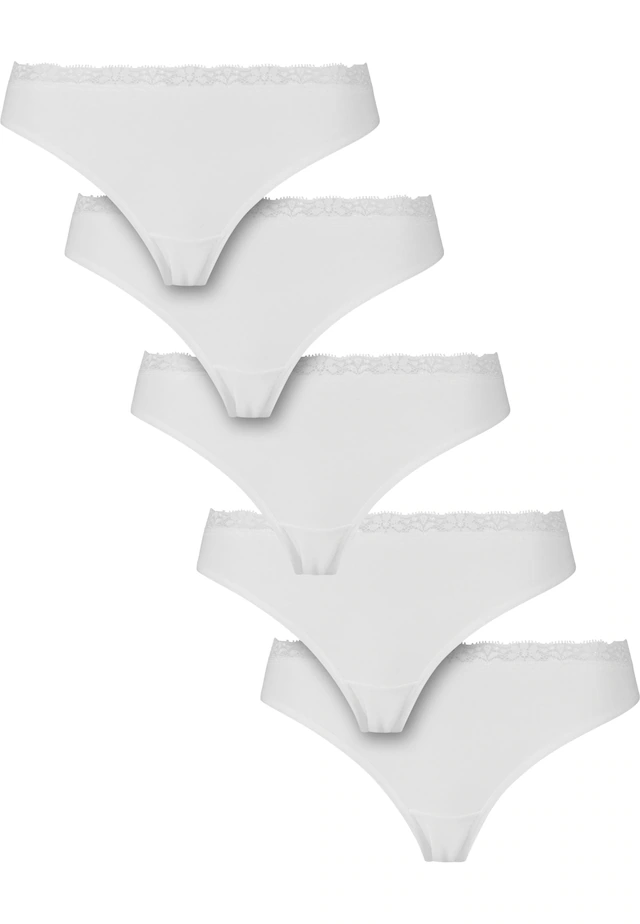 URBAN CLASSICS Panty »Urban Classics Ladies Basic Cotton Tanga Lace 5-Pack«