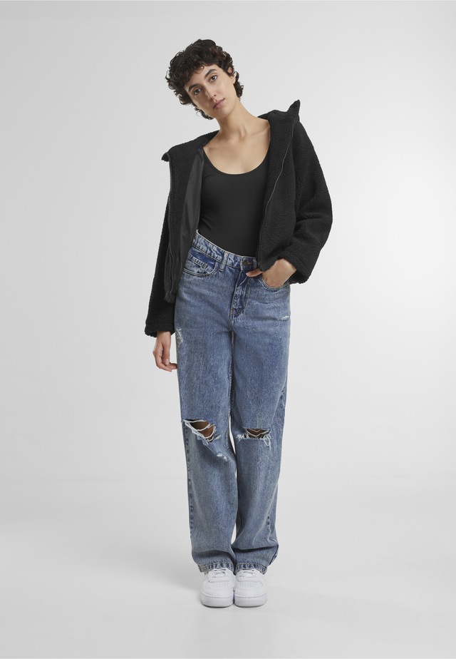 URBAN CLASSICS Langmantel »Urban Classics Ladies Short Hooded Sherpa Jacket«