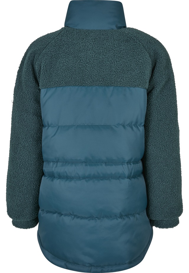 URBAN CLASSICS Winterjacke »Urban Classics Damen Ladies Sherpa Mix Puffer Jacket« 1 Stk. tlg. ohne Kapuze