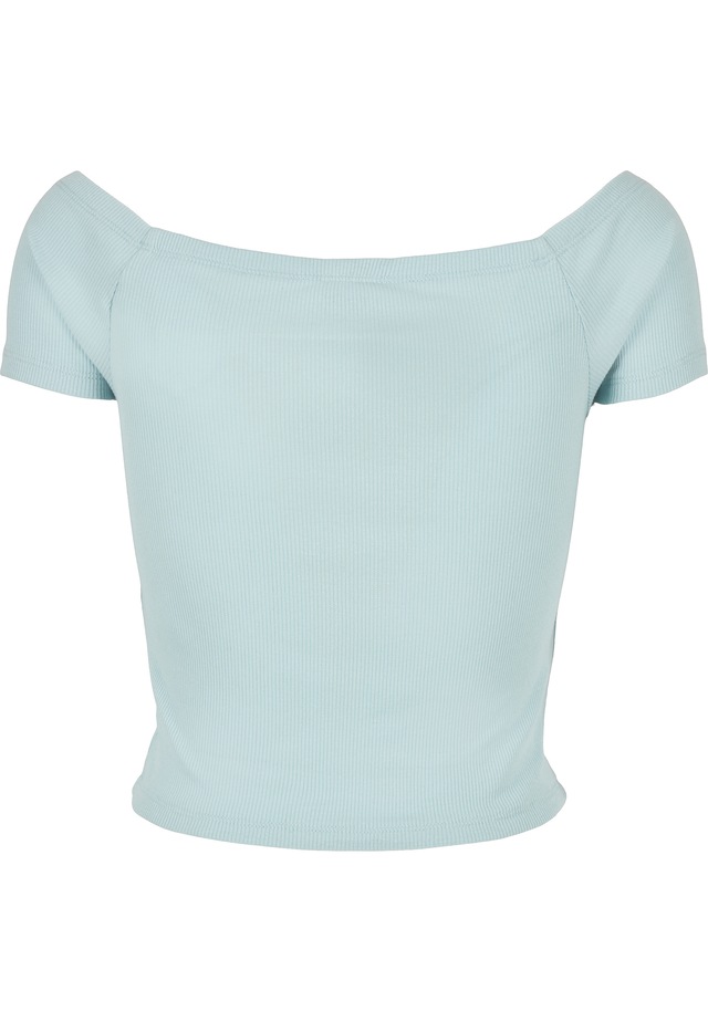 URBAN CLASSICS T-Shirt »Urban Classics Damen Ladies Off Shoulder Rib Tee« 1