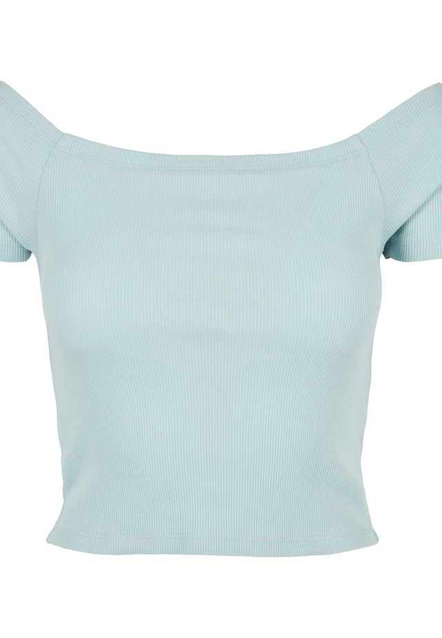 URBAN CLASSICS T-Shirt »Urban Classics Damen Ladies Off Shoulder Rib Tee« 1