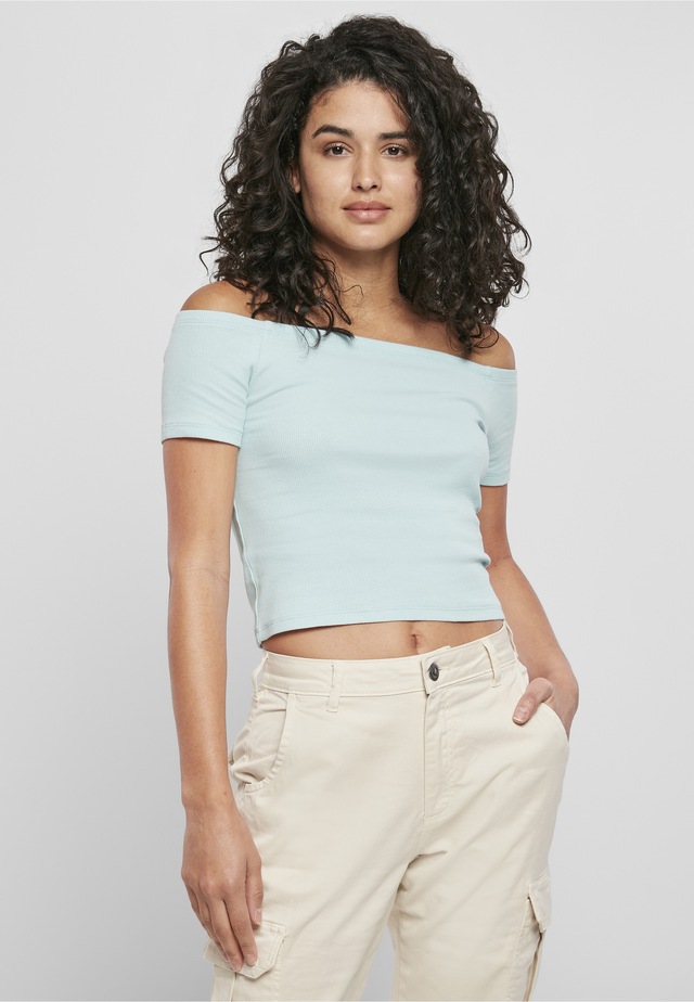 URBAN CLASSICS T-Shirt »Urban Classics Damen Ladies Off Shoulder Rib Tee« 1