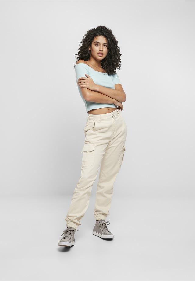 URBAN CLASSICS T-Shirt »Urban Classics Damen Ladies Off Shoulder Rib Tee« 1