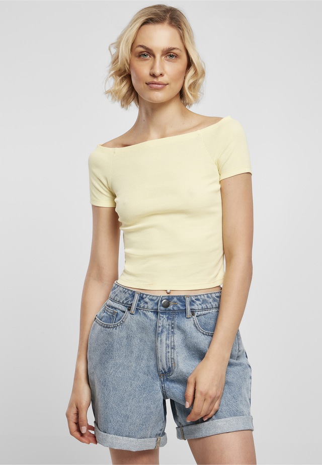 URBAN CLASSICS T-Shirt »Urban Classics Damen Ladies Off Shoulder Rib Tee« 1