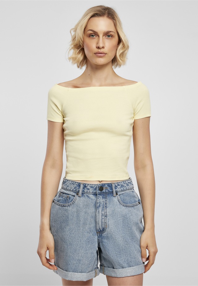 URBAN CLASSICS T-Shirt »Urban Classics Damen Ladies Off Shoulder Rib Tee« 1