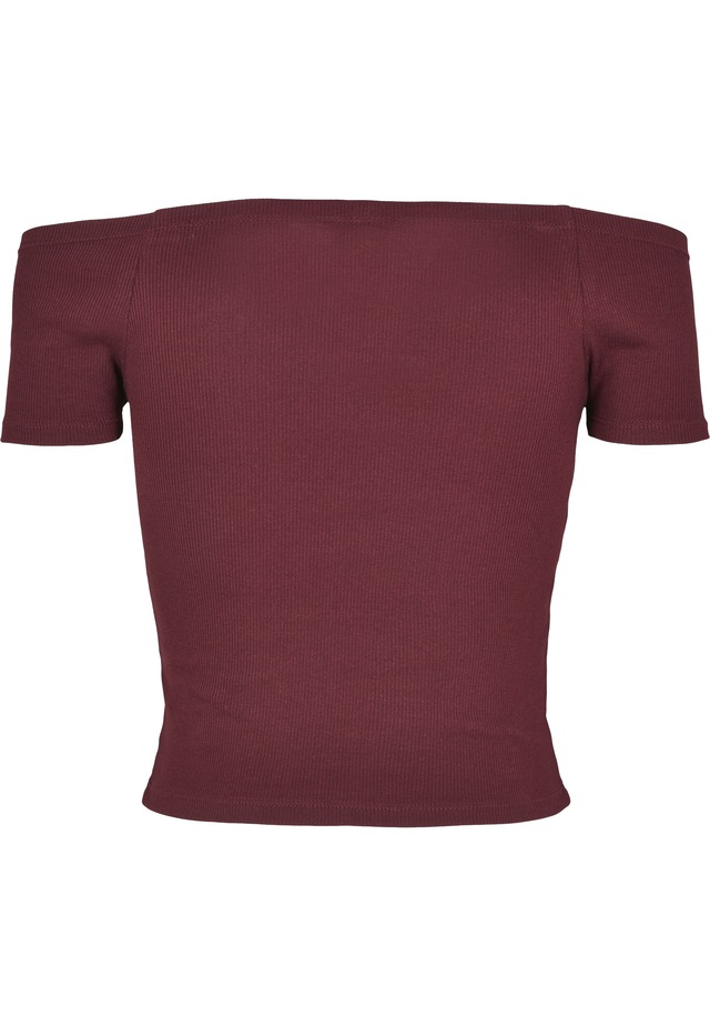 URBAN CLASSICS T-Shirt »Urban Classics Damen Ladies Off Shoulder Rib Tee« 1