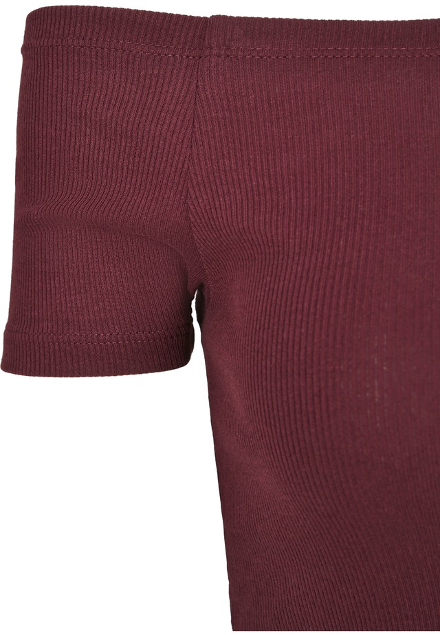 URBAN CLASSICS T-Shirt »Urban Classics Damen Ladies Off Shoulder Rib Tee« 1