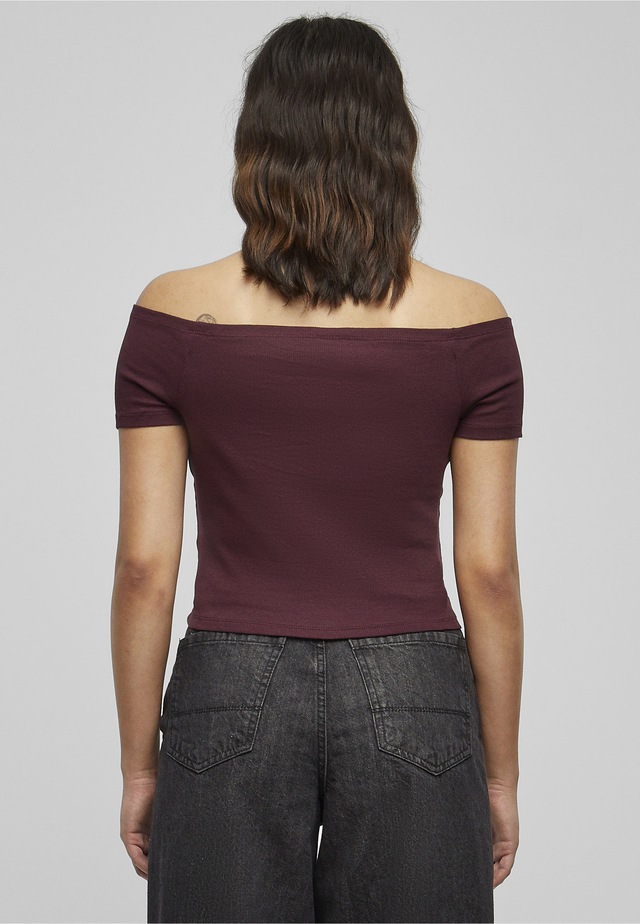 URBAN CLASSICS T-Shirt »Urban Classics Damen Ladies Off Shoulder Rib Tee« 1