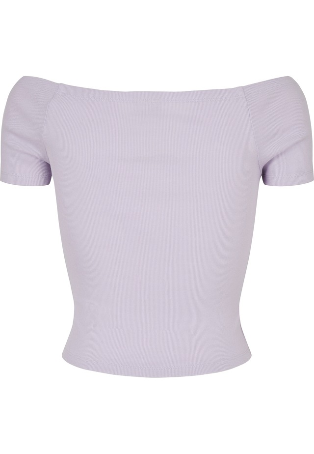 URBAN CLASSICS T-Shirt »Urban Classics Damen Ladies Off Shoulder Rib Tee« 1