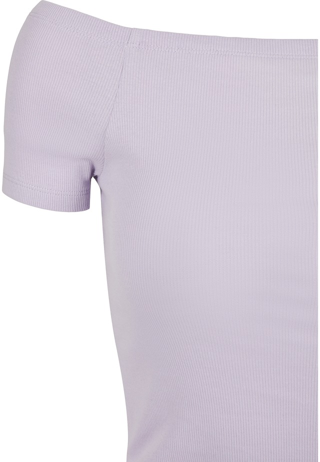 URBAN CLASSICS T-Shirt »Urban Classics Damen Ladies Off Shoulder Rib Tee« 1