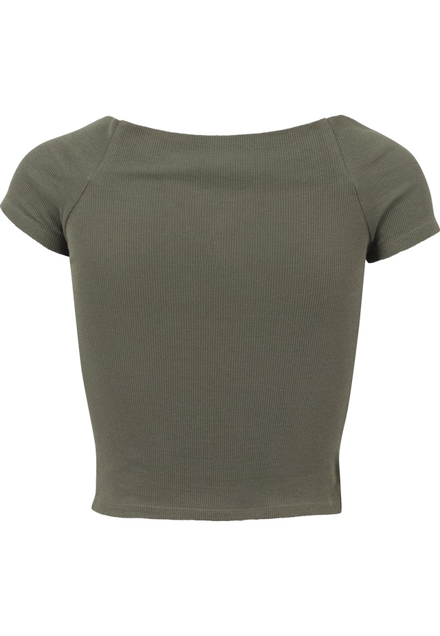 URBAN CLASSICS T-Shirt »Urban Classics Damen Ladies Off Shoulder Rib Tee« 1