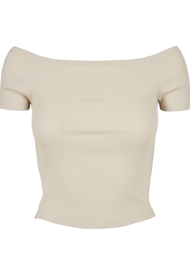 URBAN CLASSICS T-Shirt »Urban Classics Damen Ladies Off Shoulder Rib Tee« 1