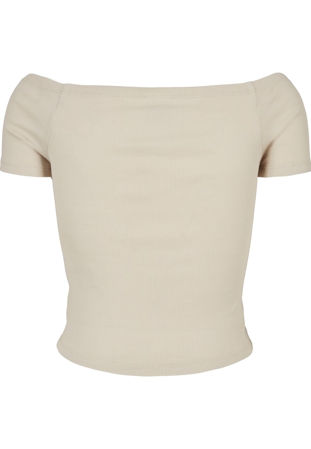 URBAN CLASSICS T-Shirt »Urban Classics Damen Ladies Off Shoulder Rib Tee« 1