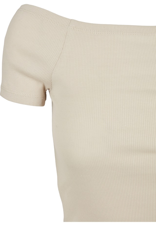 URBAN CLASSICS T-Shirt »Urban Classics Damen Ladies Off Shoulder Rib Tee« 1