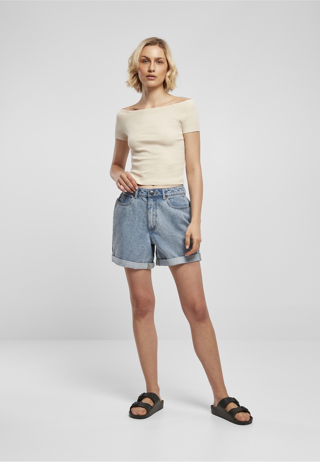 URBAN CLASSICS T-Shirt »Urban Classics Damen Ladies Off Shoulder Rib Tee« 1