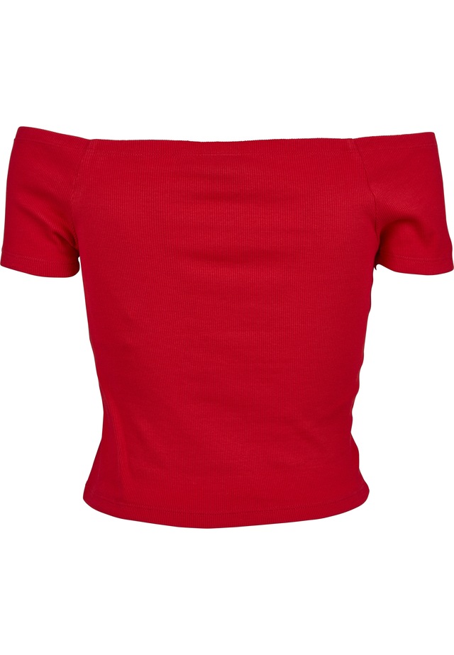 URBAN CLASSICS T-Shirt »Urban Classics Damen Ladies Off Shoulder Rib Tee« 1