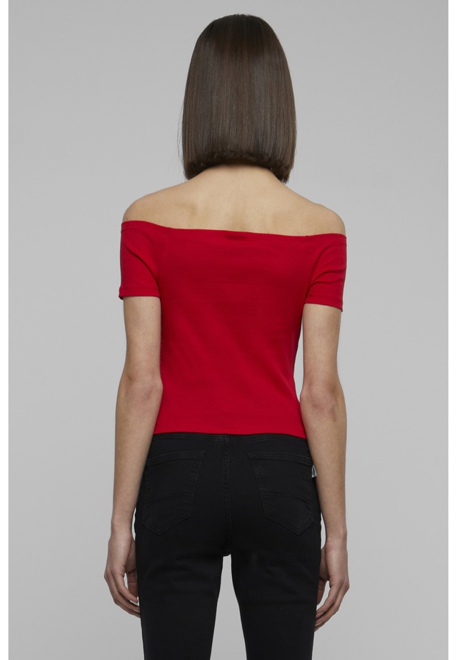URBAN CLASSICS T-Shirt »Urban Classics Damen Ladies Off Shoulder Rib Tee« 1