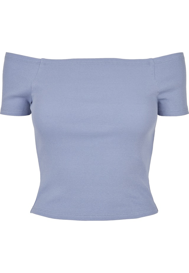 URBAN CLASSICS T-Shirt »Urban Classics Damen Ladies Off Shoulder Rib Tee« 1