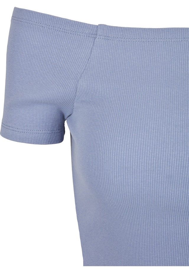 URBAN CLASSICS T-Shirt »Urban Classics Damen Ladies Off Shoulder Rib Tee« 1