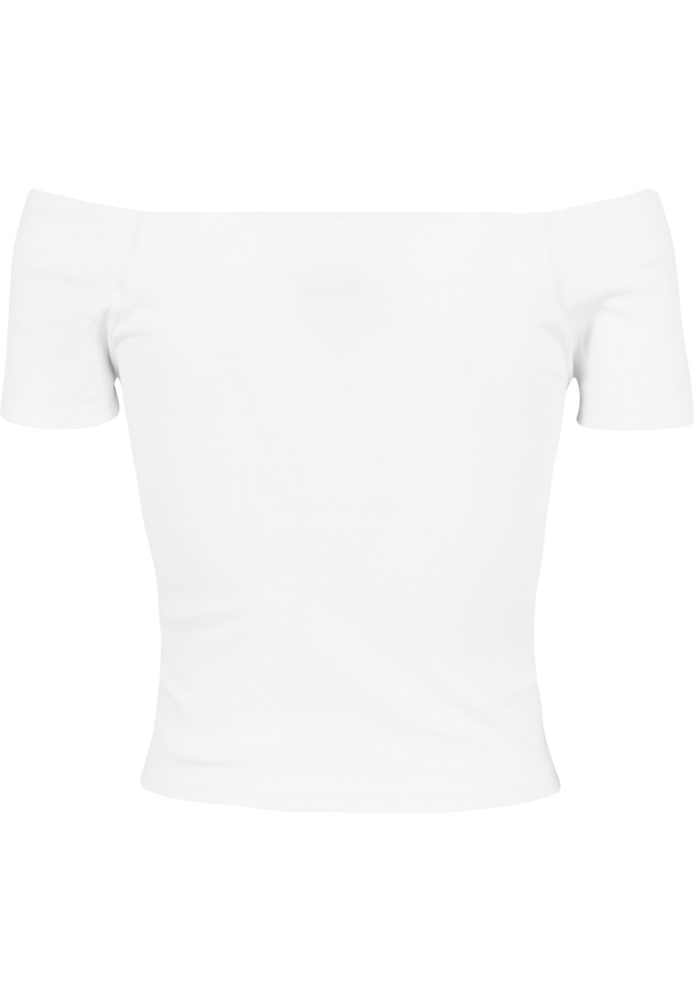 URBAN CLASSICS T-Shirt »Urban Classics Damen Ladies Off Shoulder Rib Tee« 1