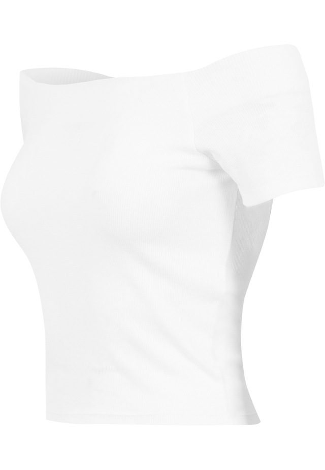 URBAN CLASSICS T-Shirt »Urban Classics Damen Ladies Off Shoulder Rib Tee« 1