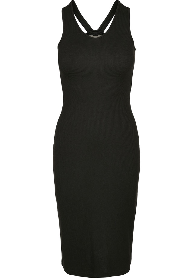 URBAN CLASSICS A-Linien-Kleid »Urban Classics Damen Ladies Midi Sleeveless Rib Dress« 1 Stk. tlg.