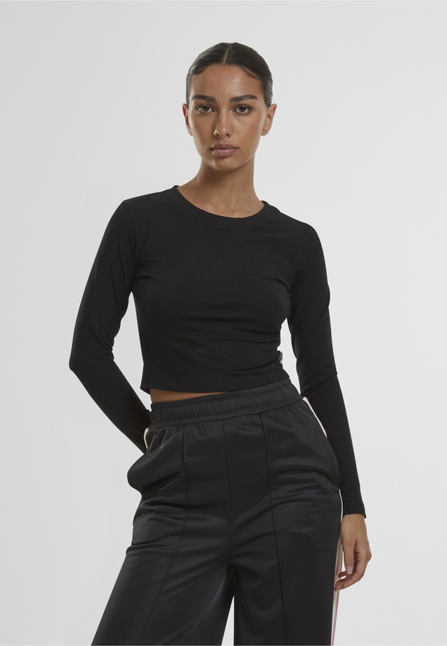 URBAN CLASSICS Langarmshirt »Urban Classics Damen Ladies Organic Cropped Longsleeve« 1 Stk.