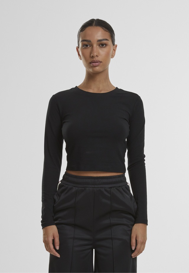 URBAN CLASSICS Langarmshirt »Urban Classics Damen Ladies Organic Cropped Longsleeve« 1 Stk.