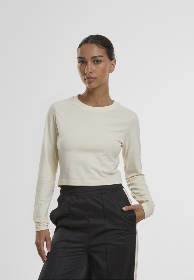 URBAN CLASSICS Langarmshirt »Urban Classics Damen Ladies Organic Cropped Longsleeve« 1 Stk.