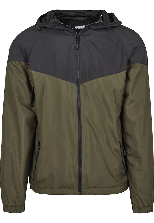 URBAN CLASSICS Allwetterjacke »Urban Classics Herren 2-Tone Tech Windrunner« 1 Stk. tlg. mit Kapuze
