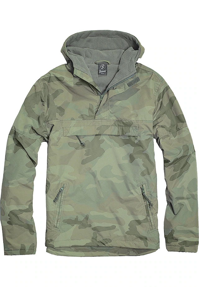Brandit Anorak »Brandit Herren Fleece Pull Over Windbreaker« 1 Stk. tlg. mit Kapuze