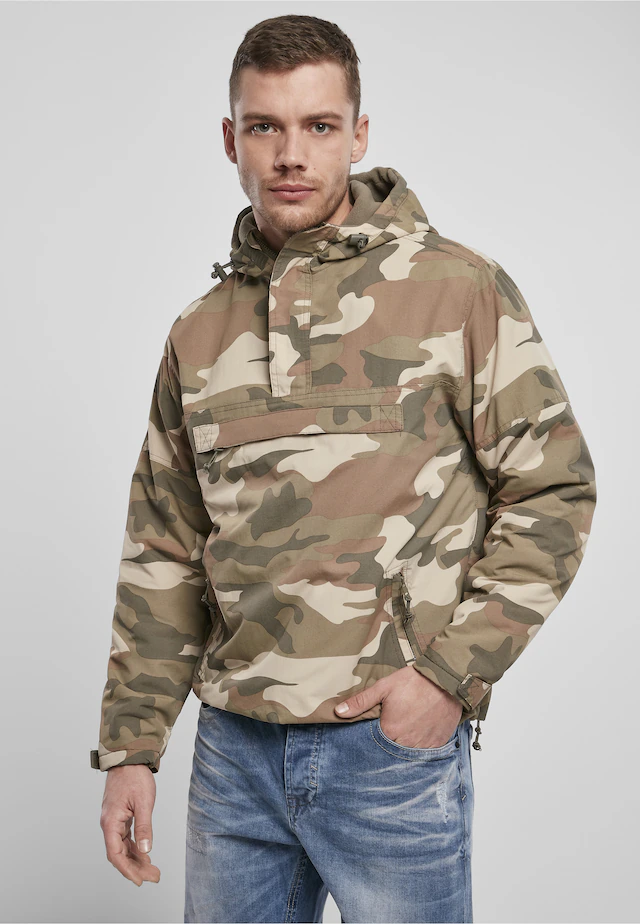 Brandit Anorak »Brandit Herren Fleece Pull Over Windbreaker« 1 Stk. tlg. mit Kapuze
