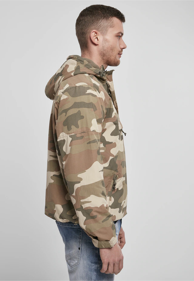Brandit Anorak »Brandit Herren Fleece Pull Over Windbreaker« 1 Stk. tlg. mit Kapuze