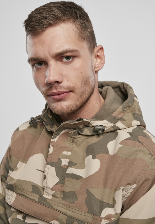 Brandit Anorak »Brandit Herren Fleece Pull Over Windbreaker« 1 Stk. tlg. mit Kapuze
