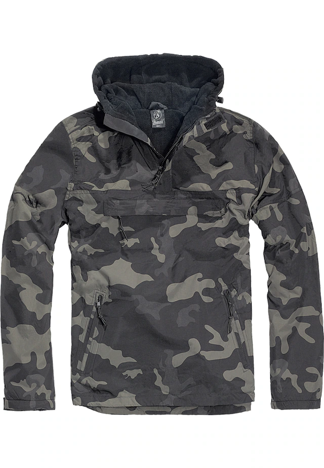 Brandit Anorak »Brandit Herren Fleece Pull Over Windbreaker« 1 Stk. tlg. mit Kapuze