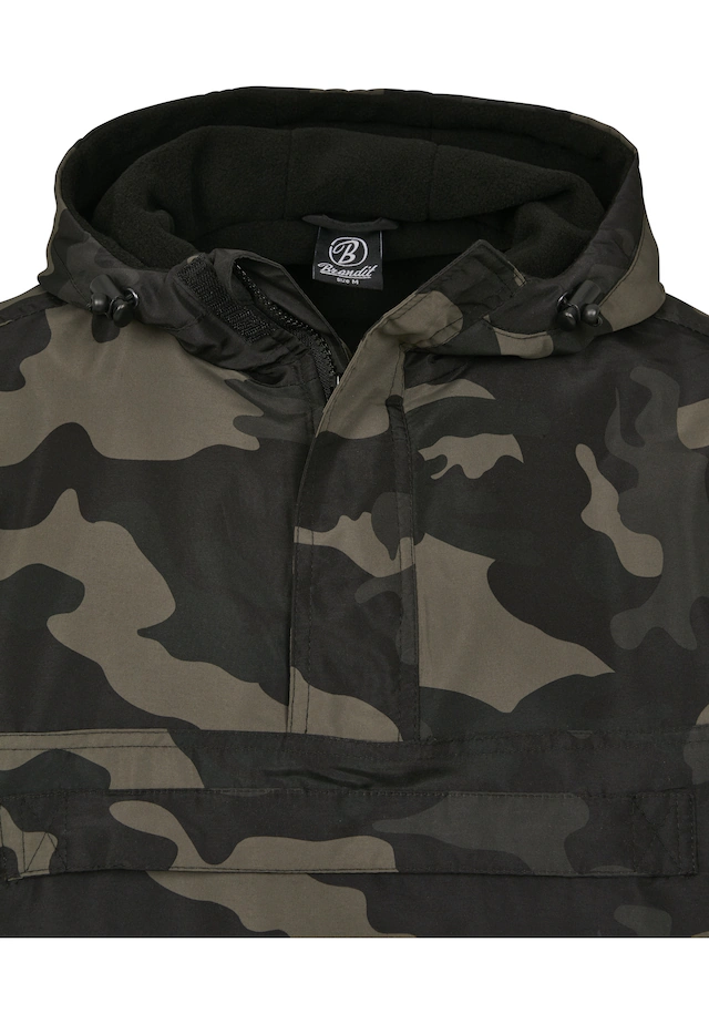 Brandit Anorak »Brandit Herren Fleece Pull Over Windbreaker« 1 Stk. tlg. mit Kapuze