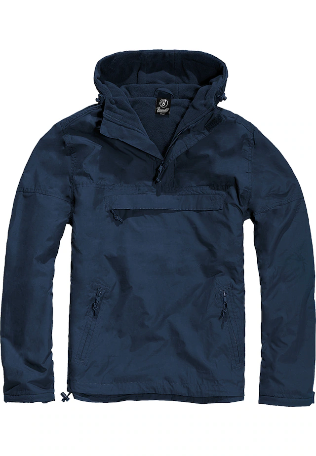 Brandit Anorak »Brandit Herren Fleece Pull Over Windbreaker« 1 Stk. tlg. mit Kapuze
