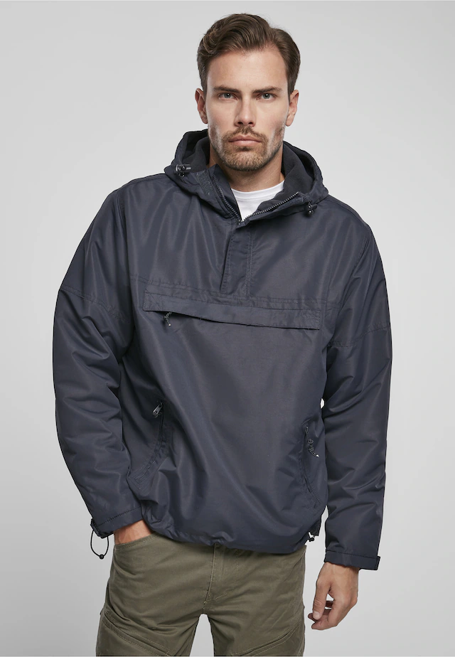 Brandit Anorak »Brandit Herren Fleece Pull Over Windbreaker« 1 Stk. tlg. mit Kapuze