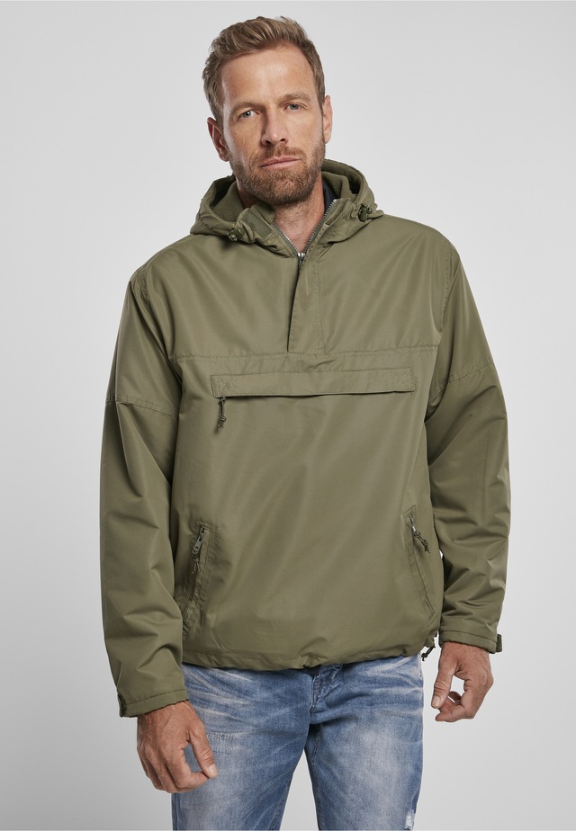 Brandit Anorak »Brandit Herren Fleece Pull Over Windbreaker« 1 Stk. tlg. mit Kapuze