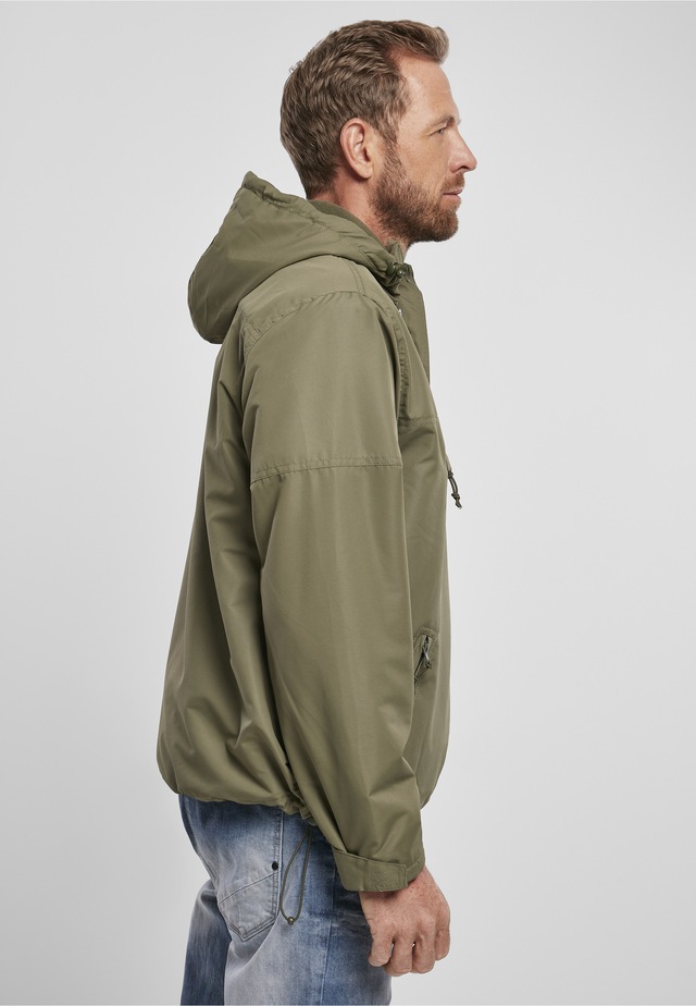 Brandit Anorak »Brandit Herren Fleece Pull Over Windbreaker« 1 Stk. tlg. mit Kapuze