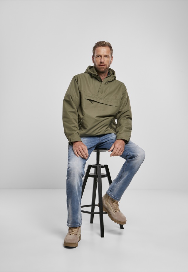 Brandit Anorak »Brandit Herren Fleece Pull Over Windbreaker« 1 Stk. tlg. mit Kapuze