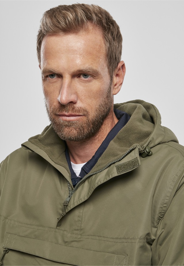 Brandit Anorak »Brandit Herren Fleece Pull Over Windbreaker« 1 Stk. tlg. mit Kapuze