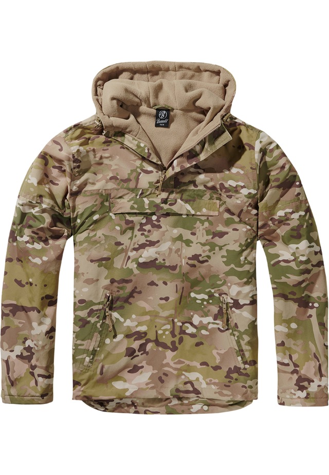 Brandit Anorak »Brandit Herren Fleece Pull Over Windbreaker« 1 Stk. tlg. mit Kapuze