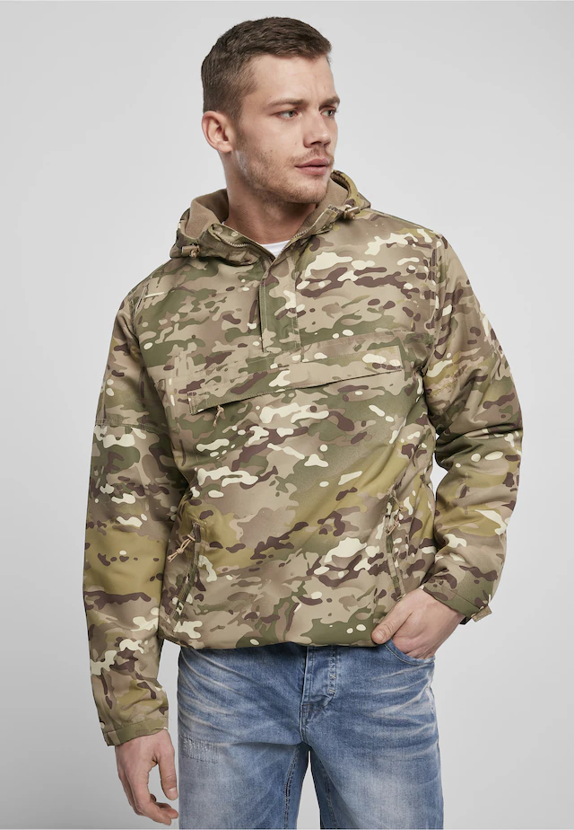 Brandit Anorak »Brandit Herren Fleece Pull Over Windbreaker« 1 Stk. tlg. mit Kapuze