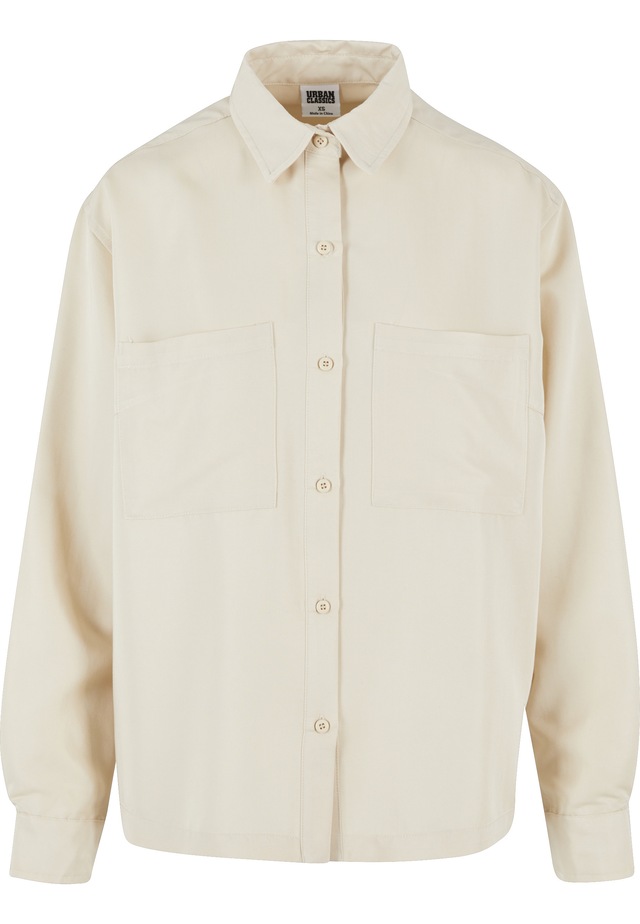 URBAN CLASSICS Langarmhemd »Urban Classics Damen Ladies Oversized Twill Shirt«