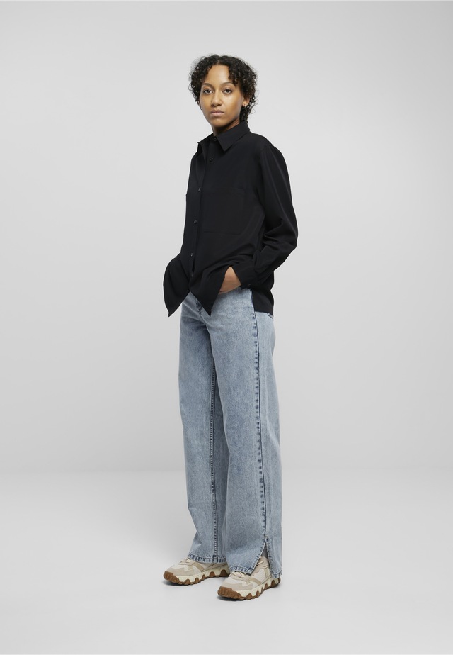 URBAN CLASSICS Langarmhemd »Urban Classics Damen Ladies Oversized Twill Shirt«