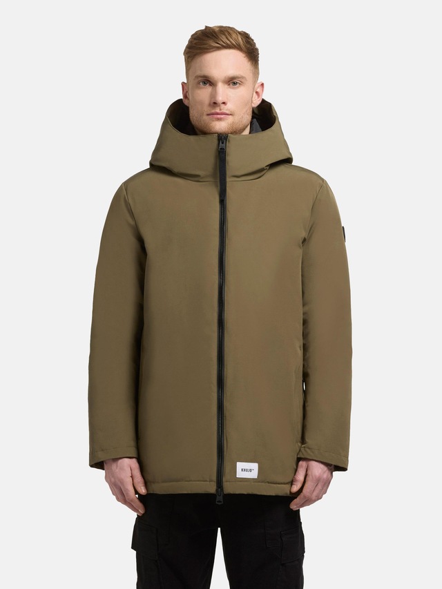 khujo Kurzmantel »Nedd« Kurzer Herren Parka mit innenliegenden Rucksack-Trägern