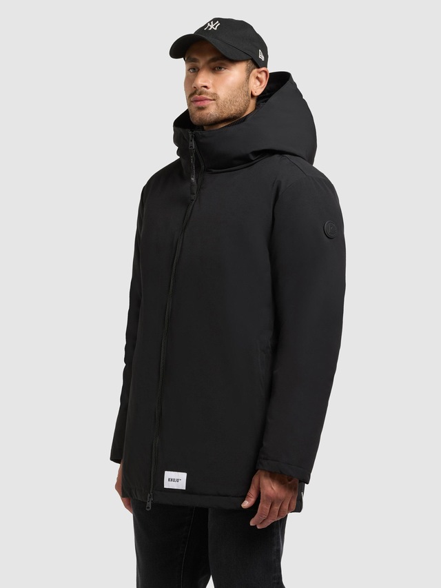 khujo Kurzmantel »Nedd« Kurzer Herren Parka mit innenliegenden Rucksack-Trägern