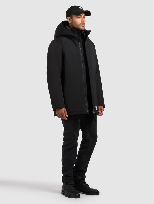khujo Kurzmantel »Nedd« Kurzer Herren Parka mit innenliegenden Rucksack-Trägern